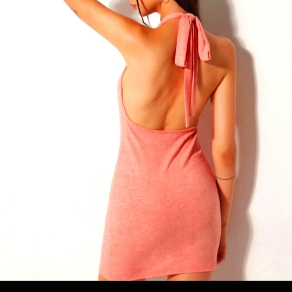 Halter Dress Pink Mink